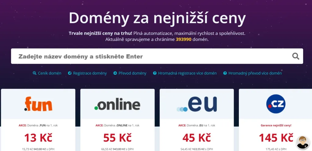 Kolik stojí doména (Foto: NástrojeProWeb.cz)
