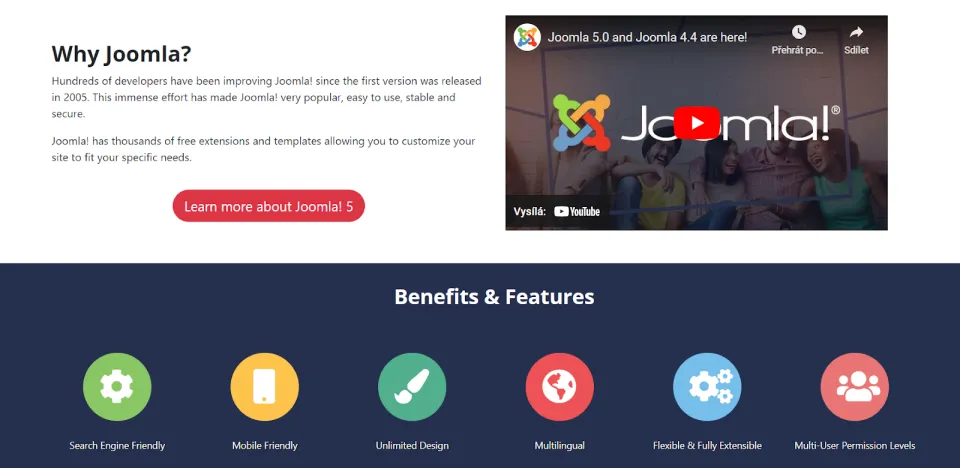 Výhody redakčního systému Joomla! (Foto: NástrojeProWeb)