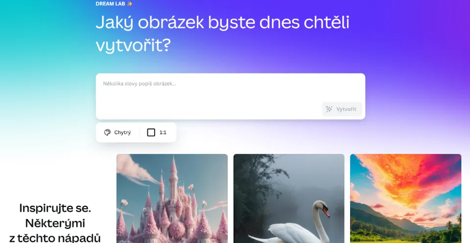 Generování obrázků pomocí Dream Lab (Foto: NástrojeProWeb)