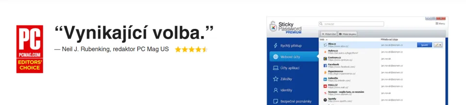 Sticky Password sbírá pochvalné recenze (Foto: StickyPassword)