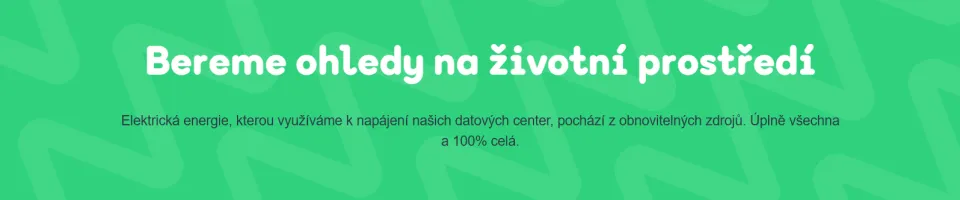 Websupport bere ohled na životní prostředí (Foto: NástrojeProWeb)